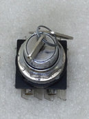 GE General Electric CR104P Key Operated 3 Position Selector Switch