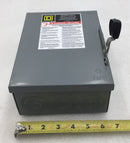 Square D D321N 30 Amp 3 Pole 4W 240V Fusible General Duty Safety Switch