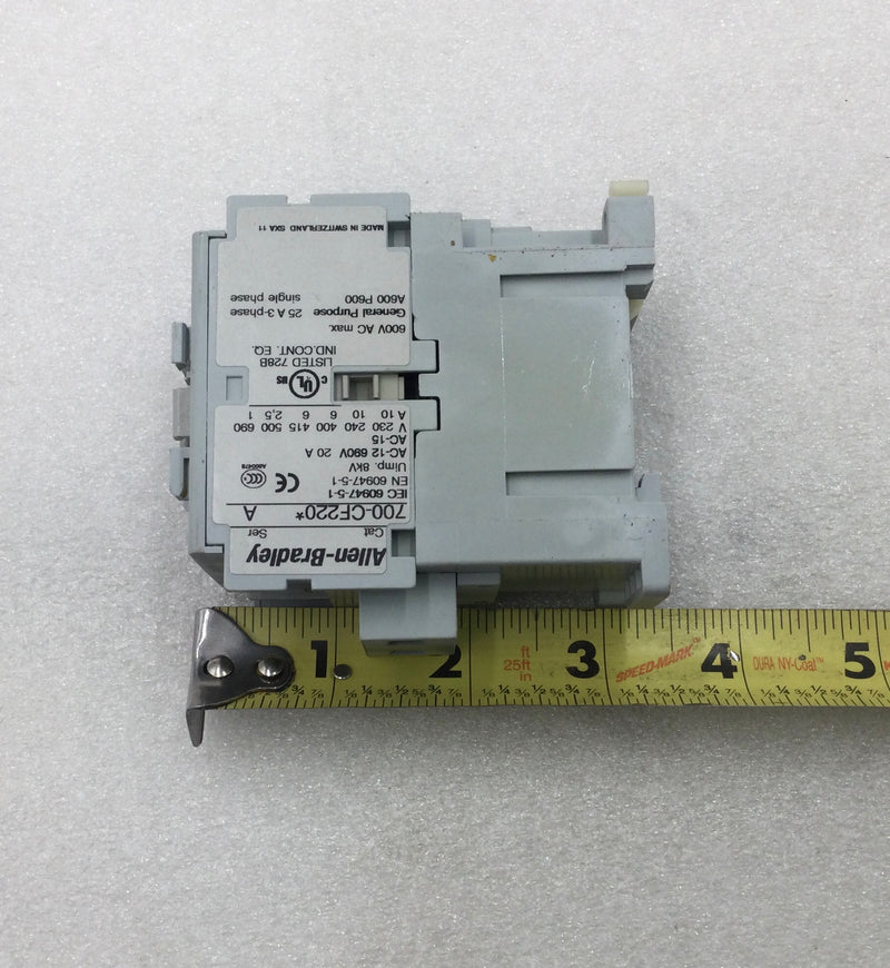 Allen-Bradley 700-CF220*A 25 Amp 3-Phase 600V Relay