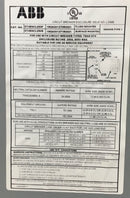 ABB XT4ENCL250F 250 Amp 3-Pole 600V Panelboard-Enclosure nema1