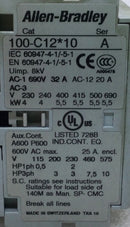 Allen-Bradley 100-C12*10 25 Amp 3-Phase 600V Contactor-Relay