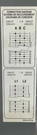 Square D NQ/NQM 225 Amp 3-Phase 208/120V Panelboard-Interior