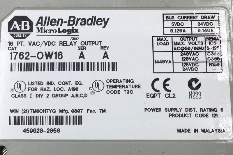 Allen-Bradley 1763-L40BWAR 240V Point-Controller