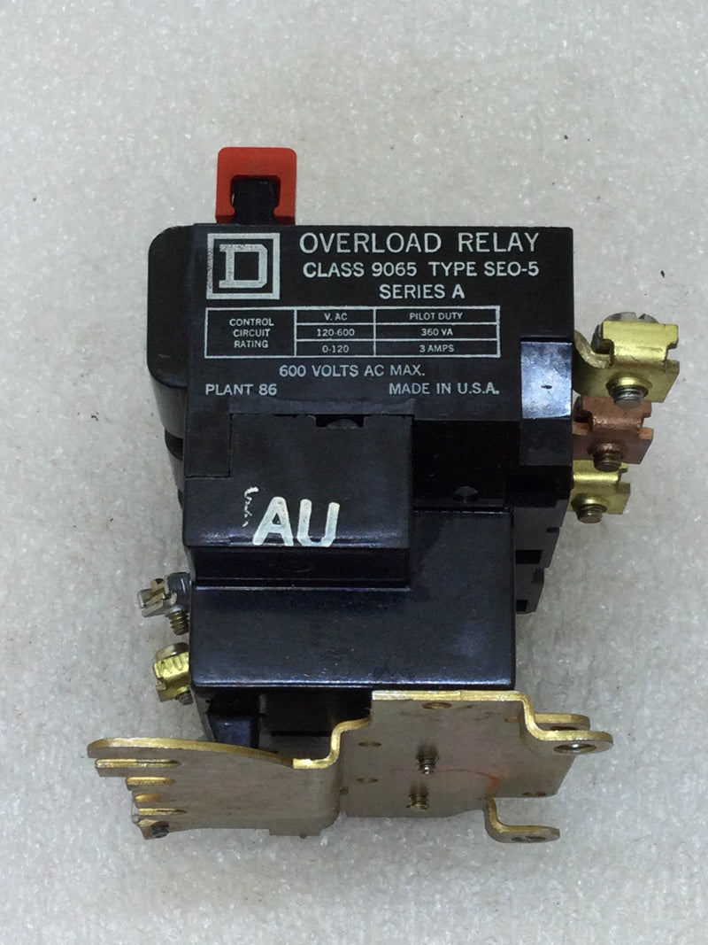 Square D 9065 Type SEO-5 3 Element Melting Motor Logic Overload Relay Module 26 Amp Series A
