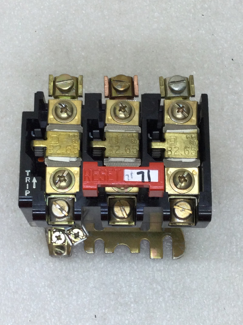 Square D 9065 Type SEO-5 3 Element Melting Motor Logic Overload Relay Module 26 Amp Series A