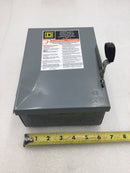 Square D DU322 60 Amp 3-Pole 120V/240V Safety Switch