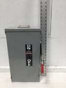 GE General Electric TH3222R 60 Amp 2 Pole 240V Outdoor Fusible Safety Switch