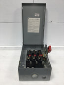 GE General Electric TH4322R 60 Amp 3 Pole 240V Outdoor Fusible Safety Switch