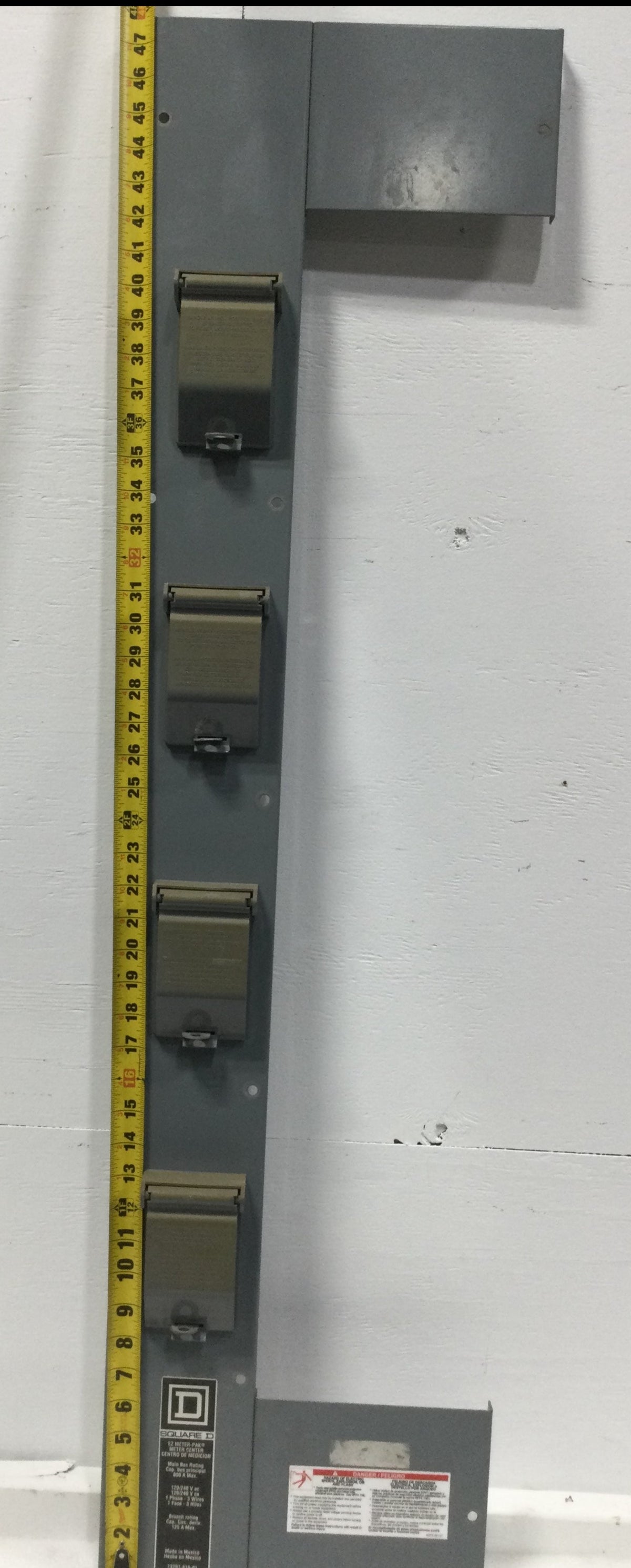Square D EZMR114125 Branch unit, EZ Meter-Pak, 125A, 4 x 5 jaw sockets