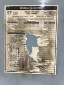 General Electric TM14S Model 1 Load Center Cover/Door Only 100 Amp 120/240V 20 3/4" x 12 1/2"