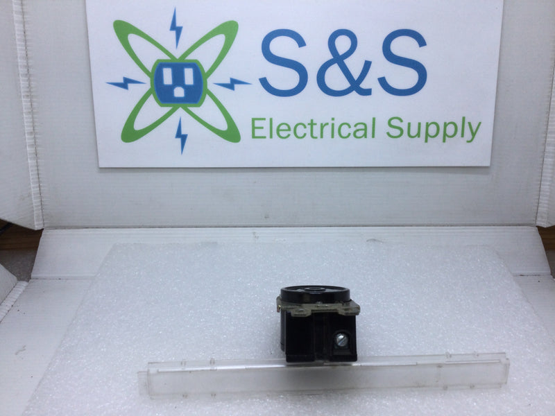 General Electric 30A 125V 3-Pole Receptacle Single Grounding Locking Receptacle