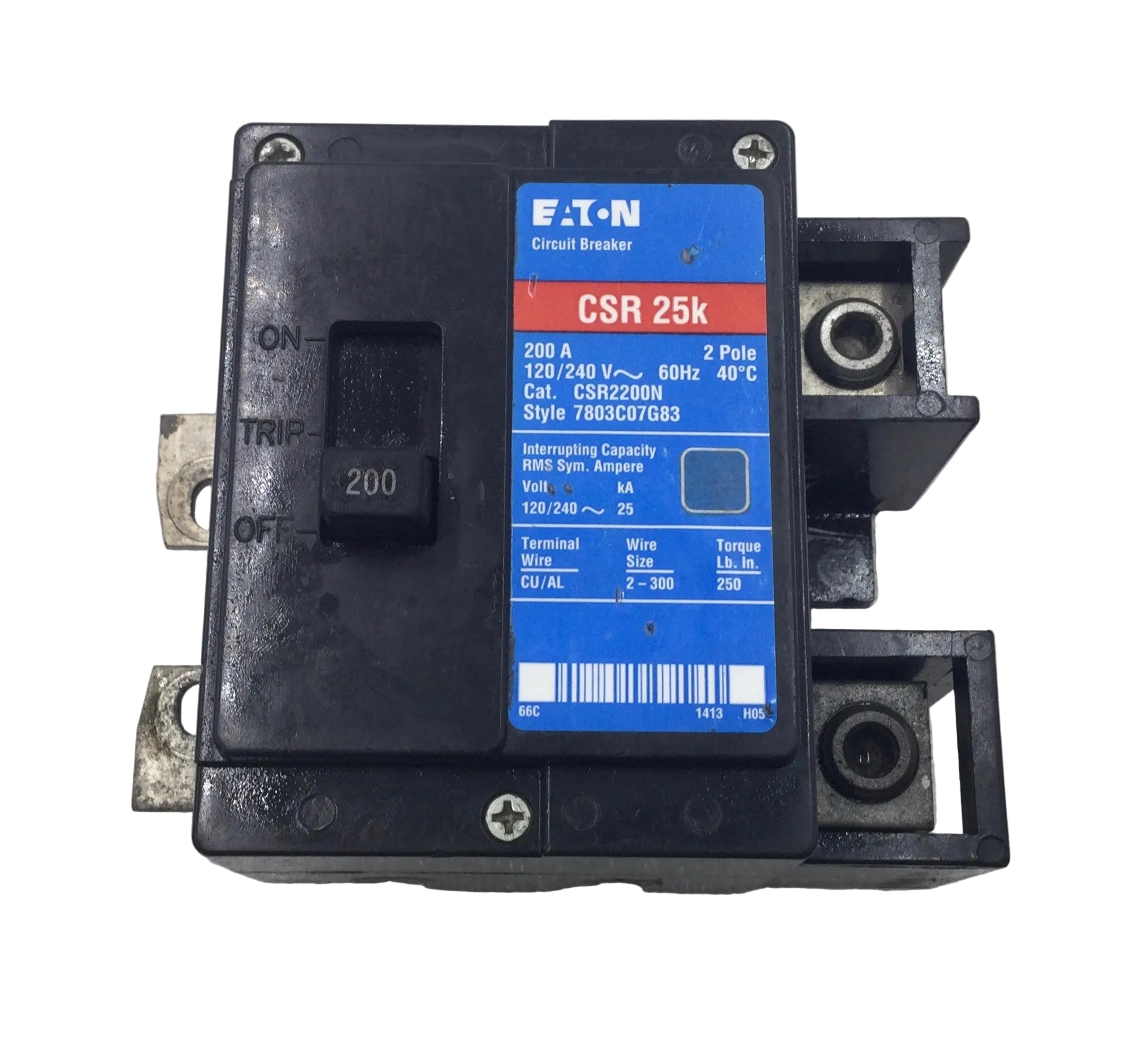 Eaton/Cutler-Hammer CSR2200N 200 Amp 2 Pole 240V Breaker - Flawed