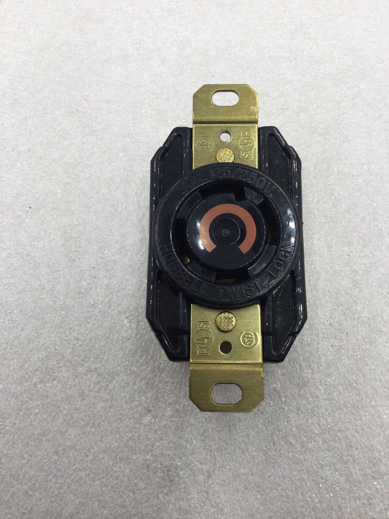 Hubbell HBL2710 30 Amp 3 Pole 125/250 VAC Twist and Lock Receptacle