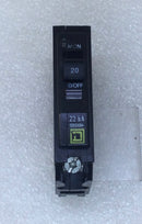 Square D QOB120VH 20 Amp 1 Pole 240V 22kA Circuit Breaker