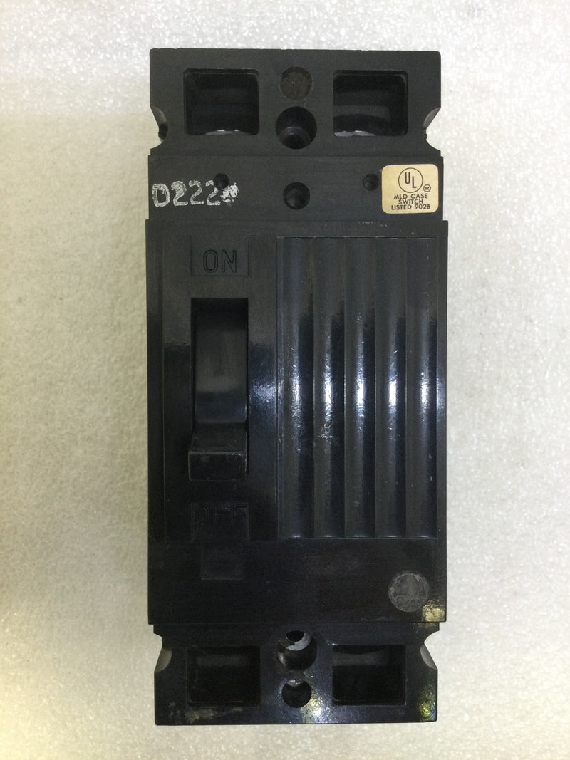 GE General Electric TQD TQD22100/22100WL 2 Pole 100 Amp 120/240v Circuit Breaker