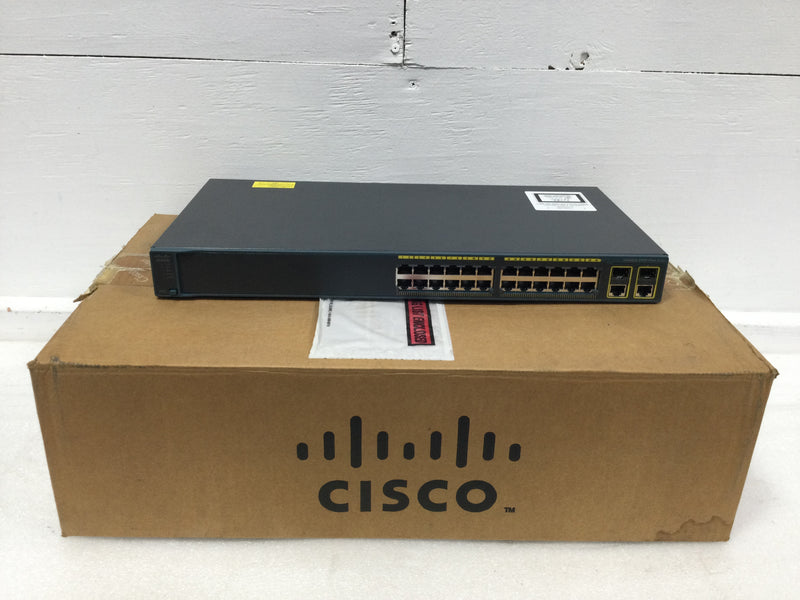 Cisco Catalyst WS-C2960+24TC-L 24 Port Gigabit POE+ Switch IOS VER: 15.0(2)SE8
