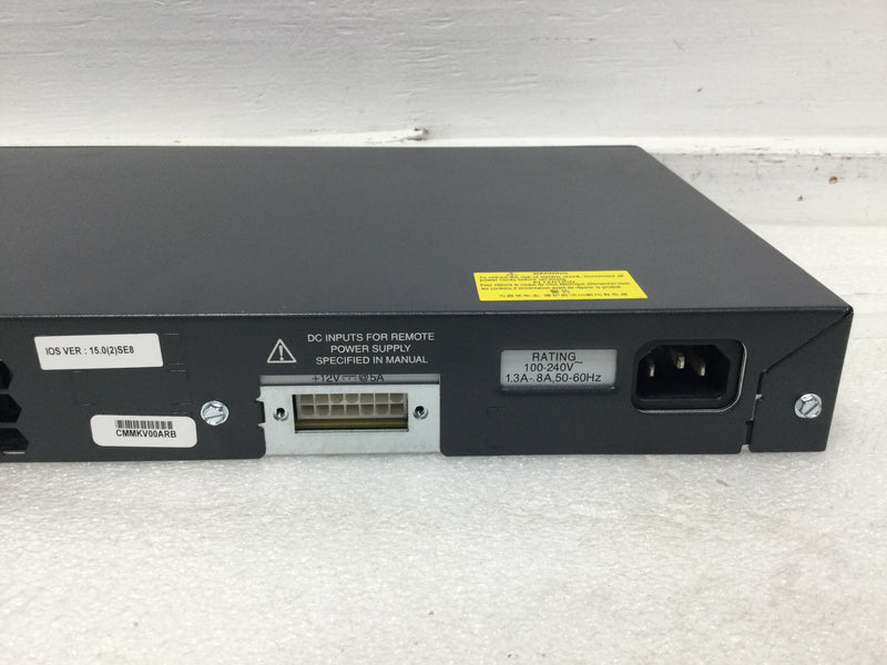 Cisco Catalyst WS-C2960+24TC-L 24 Port Gigabit POE+ Switch IOS VER: 15.0(2)SE8