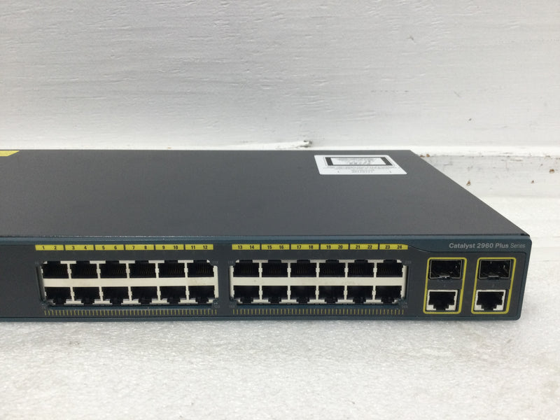 Cisco Catalyst WS-C2960+24TC-L 24 Port Gigabit POE+ Switch IOS VER: 15.0(2)SE8