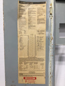 Siemens G4040MB1200 200A 40 Space 120/240V Cover Only w/Main 40 1/8" x 15 1/2"