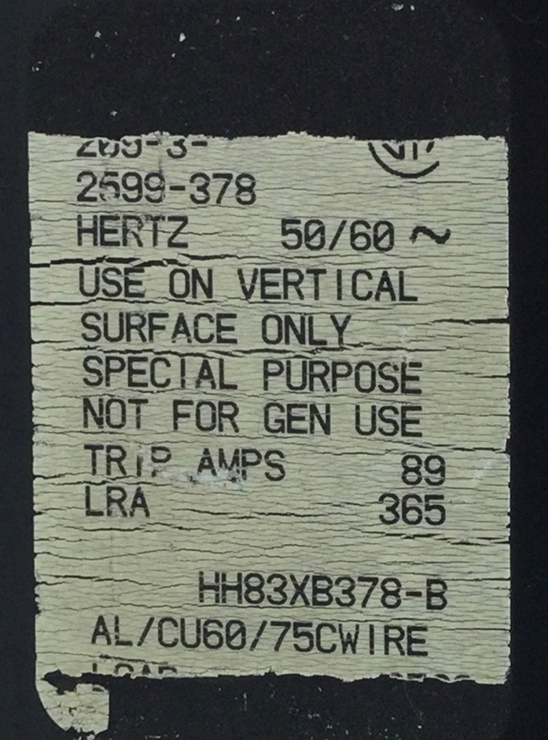 AirPax HH83XB378-B 77 Amp 3-Pole 240V Circuit Breaker