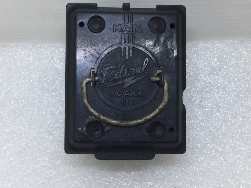 FPE Federal Pacific Federal Noark Main/Range 60 Amp Fuse Pull Out (3 5/8" X 2 7/8")