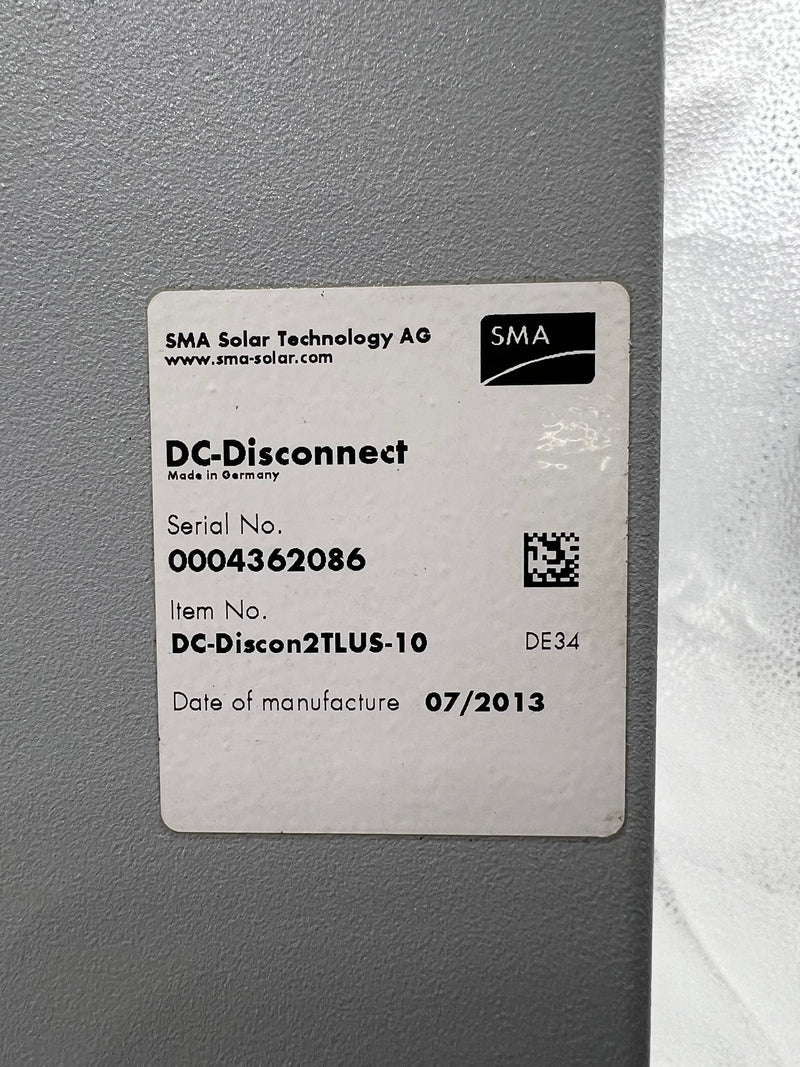 SMA Solar Technology AG  DC Disconnect DC-Discon2TLUS-10