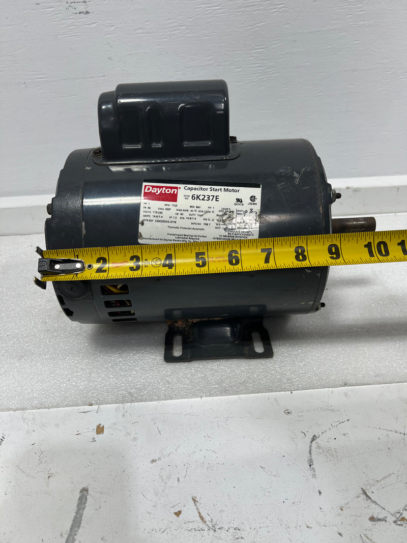 Dayton 6K237E Capacitor Start Motor 1 HP 115/230V 14.8/7.4A 1725 RPM