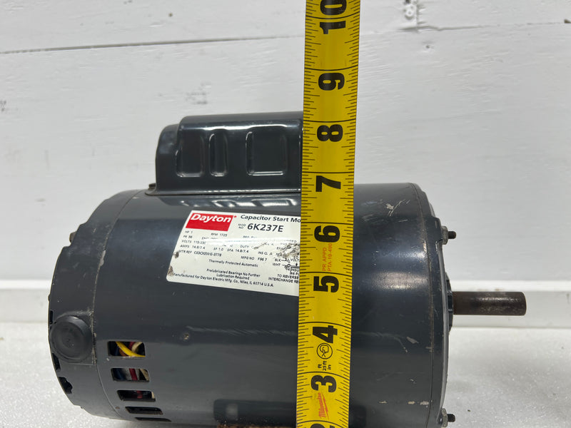Dayton 6K237E Capacitor Start Motor 1 HP 115/230V 14.8/7.4A 1725 RPM