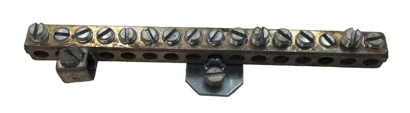 FPE/Federal Pacific M112-24-150G 16 Position Ground Bar w/Grounding Lug