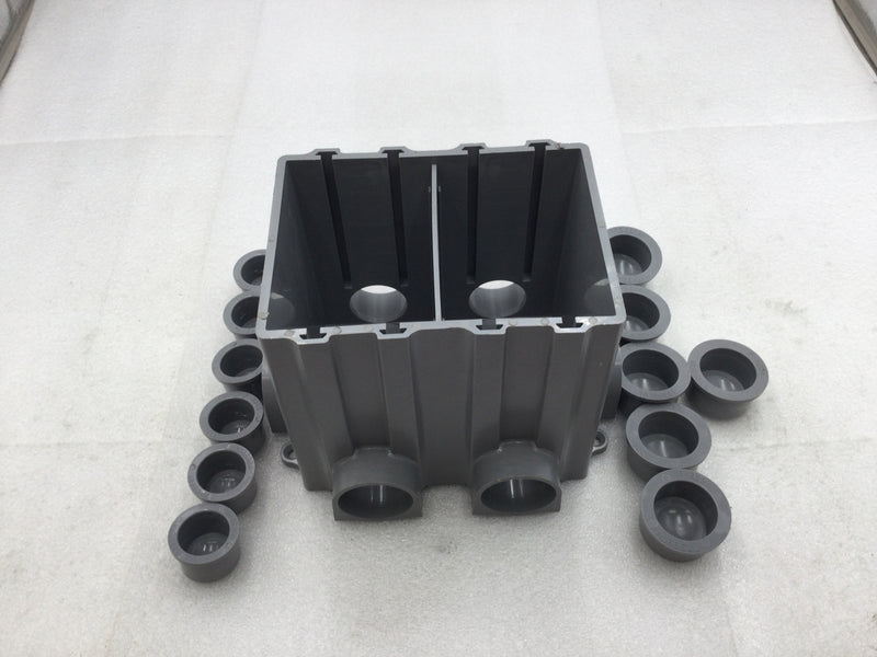 Hubbell Wiring Devices PFBRG2 2 Gang Rectangular Nonmetallic Floor Mounting Box 9" X 6"