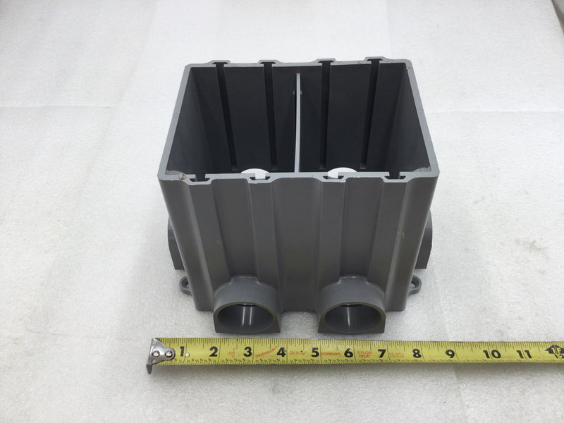 Hubbell Wiring Devices PFBRG2 2 Gang Rectangular Nonmetallic Floor Mounting Box 9" X 6"