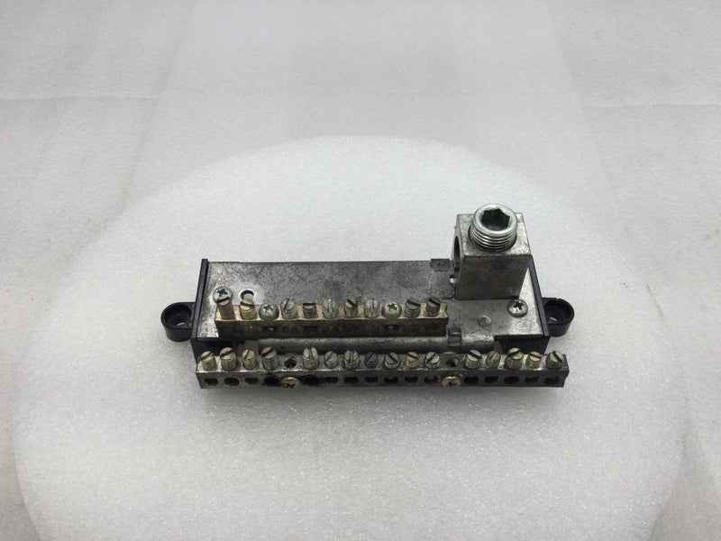 Square D 25 Position Isolated Neutral/Ground Bar with 300 MCM Neutral Lug