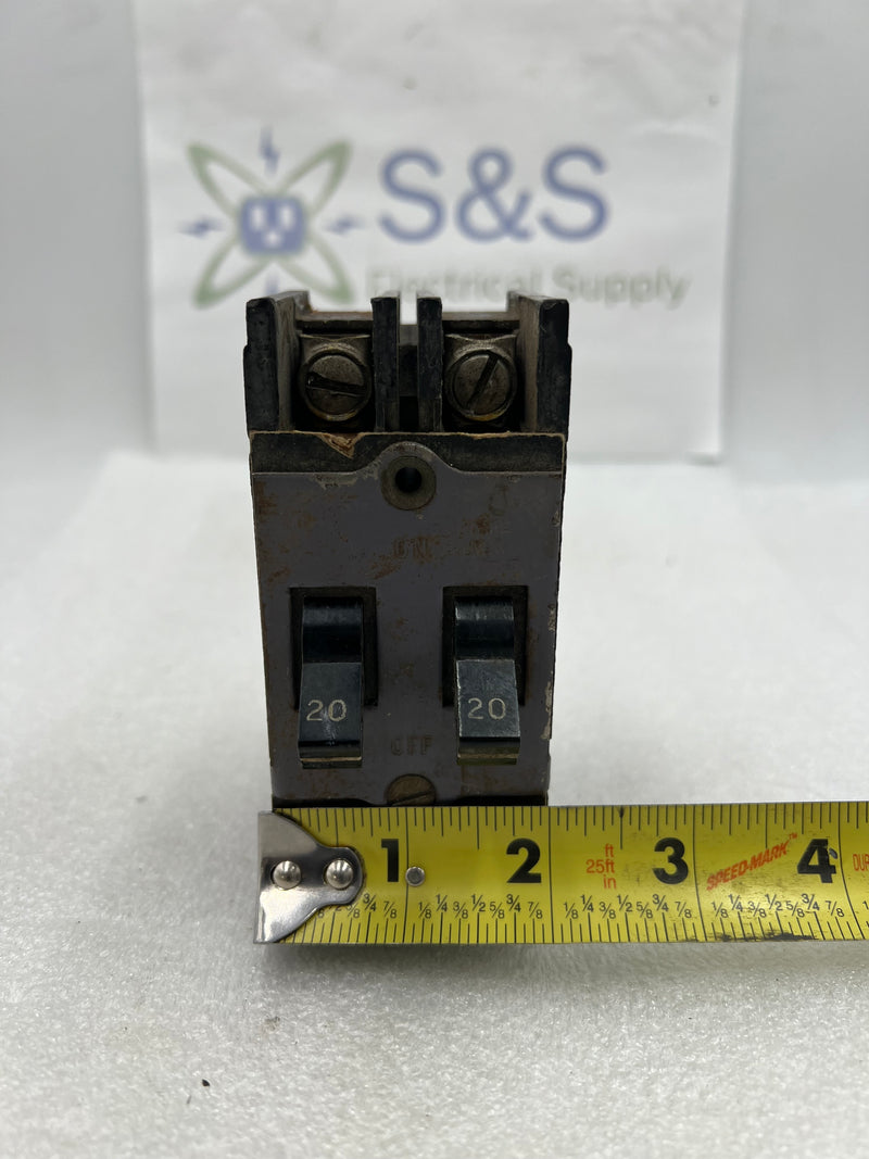 Square D MHAB-120 20 Amp 2 Pole 240V Circuit Breaker w/Feet