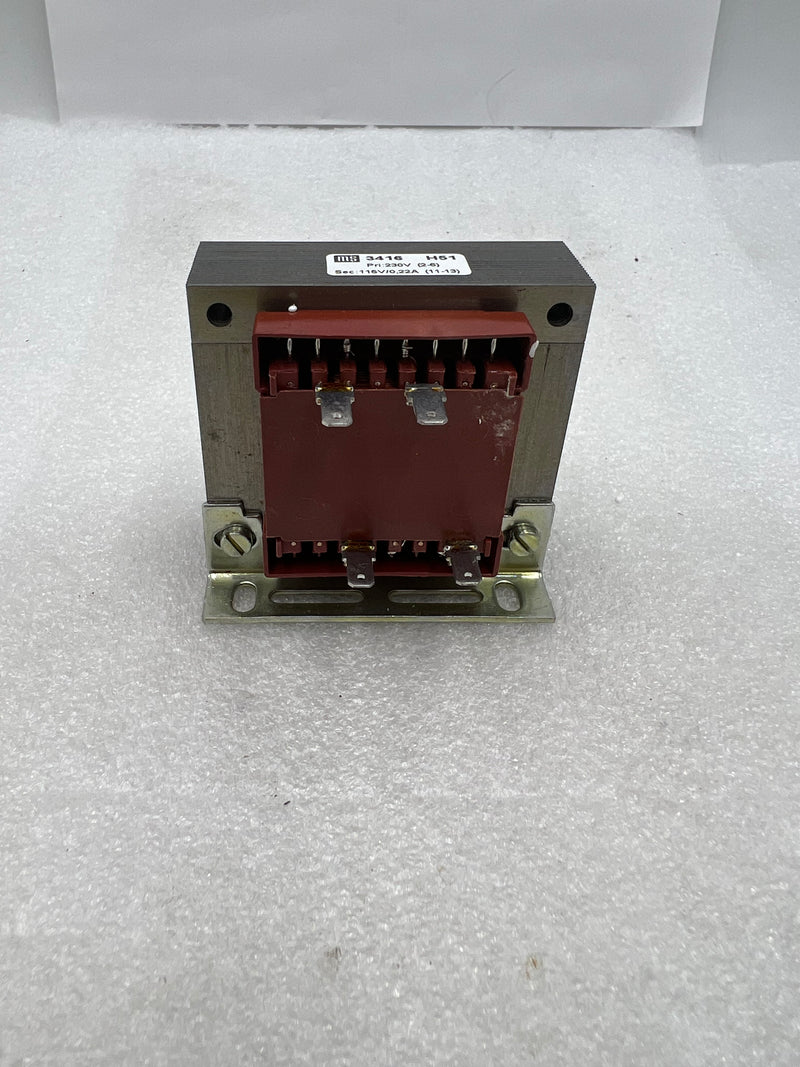3416 Controls MS Industrial Controls Transformer 3416 Pri: 230V Sec: 115V/22A