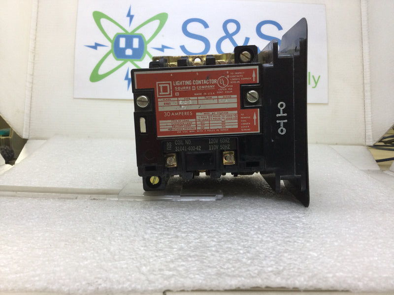 Square D 8903 SMO3 Lighting Contactor 30 Amp 277-480 VAC 3-Pole Series A