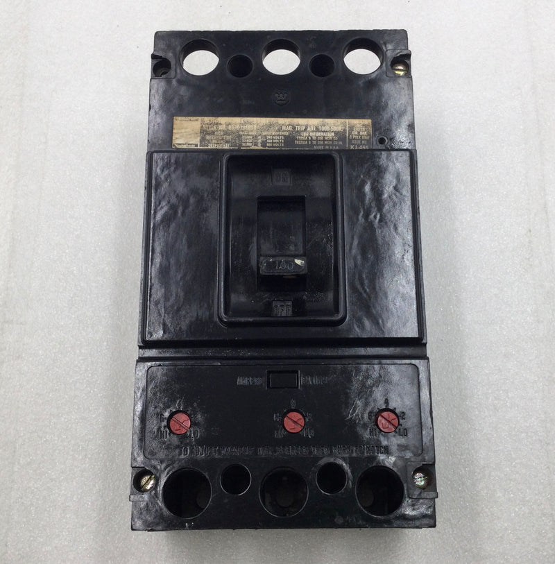 Westinghouse JA3100W 100 Amp 3 Pole 600V Circuit Breaker