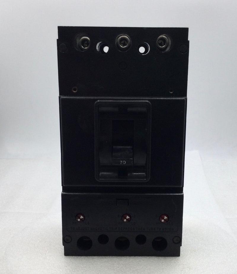 Westinghouse JA3070V 70 Amp 3-Pole 600V Circuit Breaker