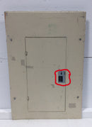GE TLM1612CCU 125A 16 Space 120/240V Panel Door w/Main 22 1/2" x 15 3/8" - Flaw