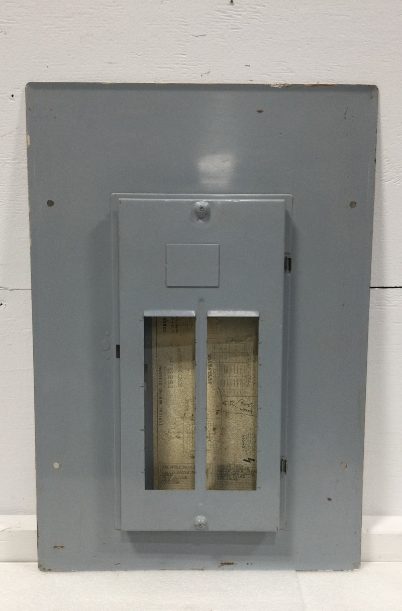 GE TLM1612CCU 125A 16 Space 120/240V Panel Door w/Main 22 1/2" x 15 3/8" - Flaw