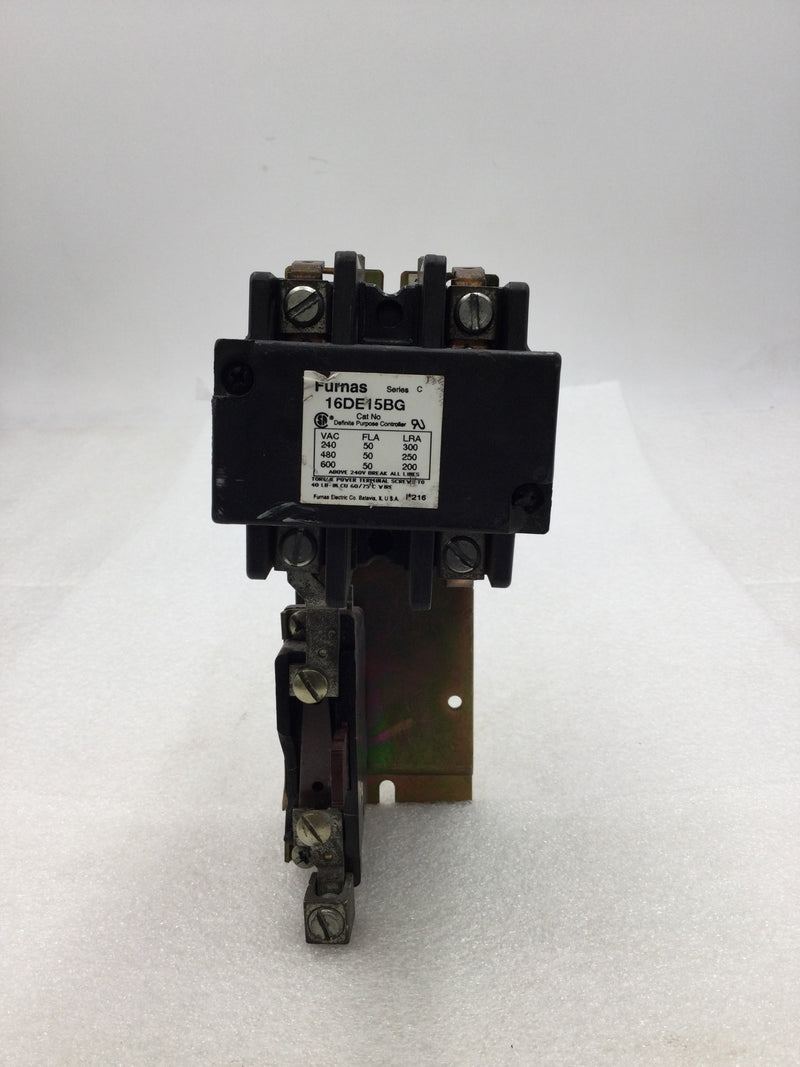 Furnas 16DE15BG 50 Amp 2P 240-600V Definite Purpose Controller w/Overload Relay