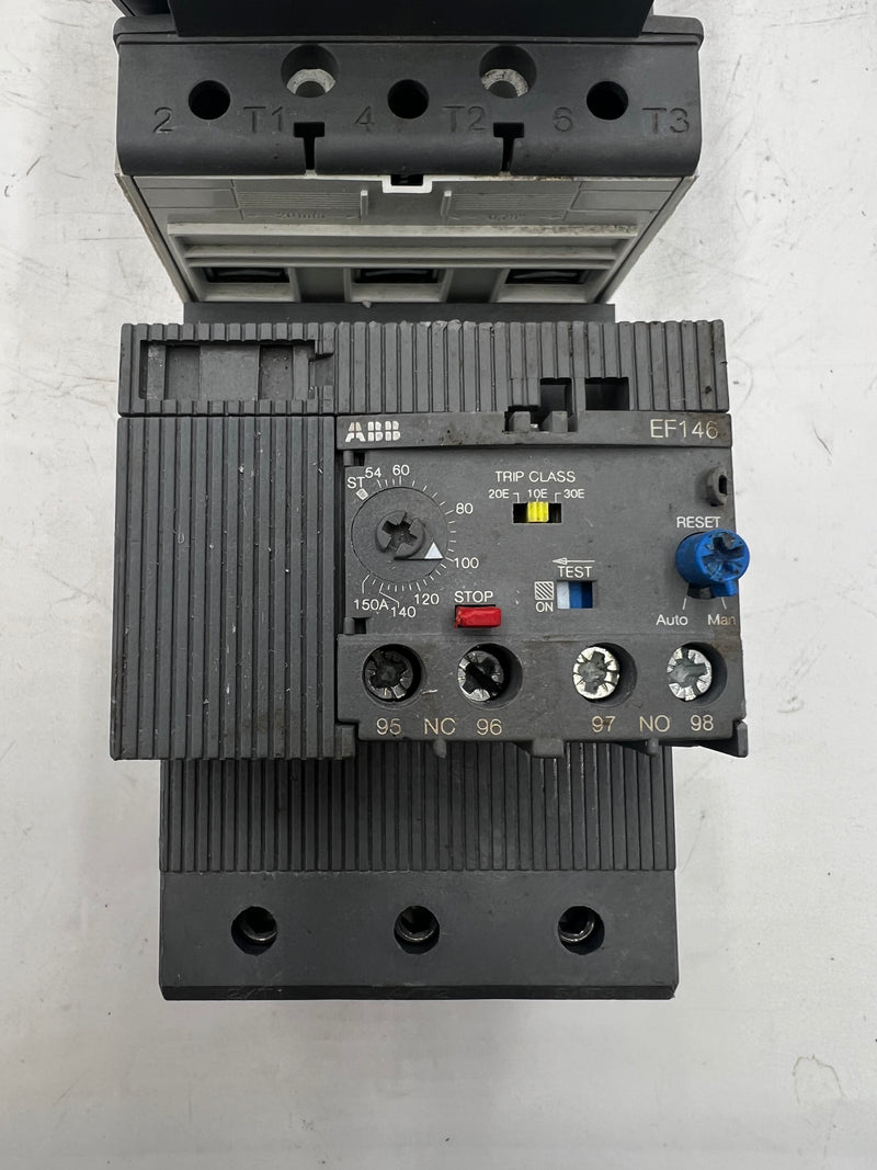 ABB AF116-30 Contactor With ABB EF146-150 Electronic Overload Relay