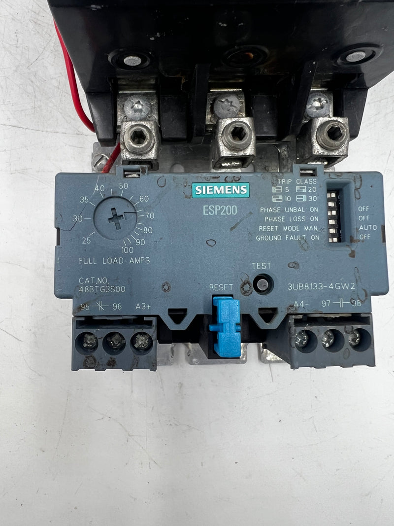 Siemens 14HUt32A* NEMA 3 Motor Starter With ESP 200 Overload 25-90A 600v