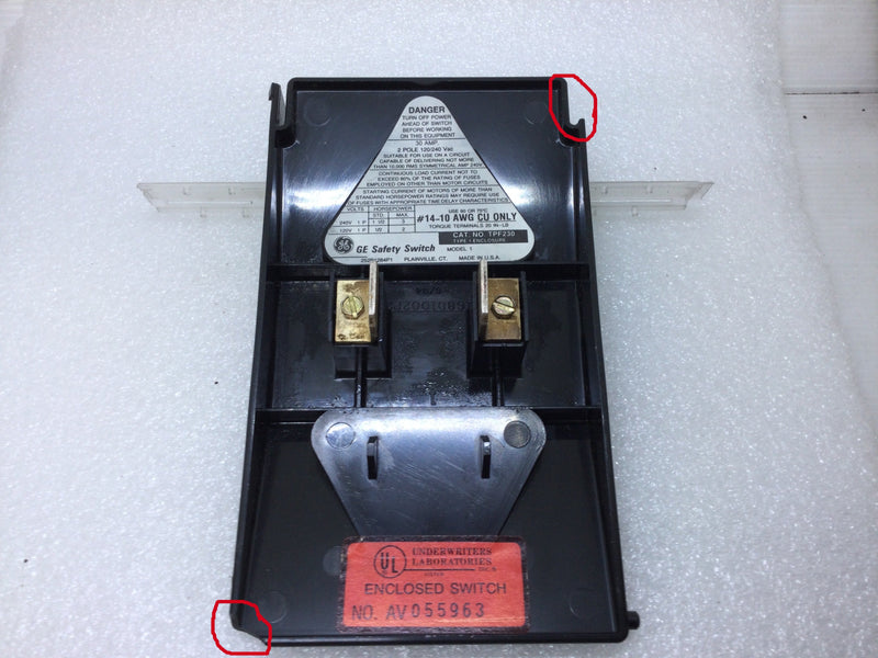 General Electric TPF230 30 Amp Safety Switch Cover Only