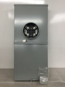 GE TSMR415CSCUGPP 150 Amp 4-Space 8-Circuit Combination Main Breaker Ready/Ringless Meter Socket Outdoor Load Center with Copper Buss