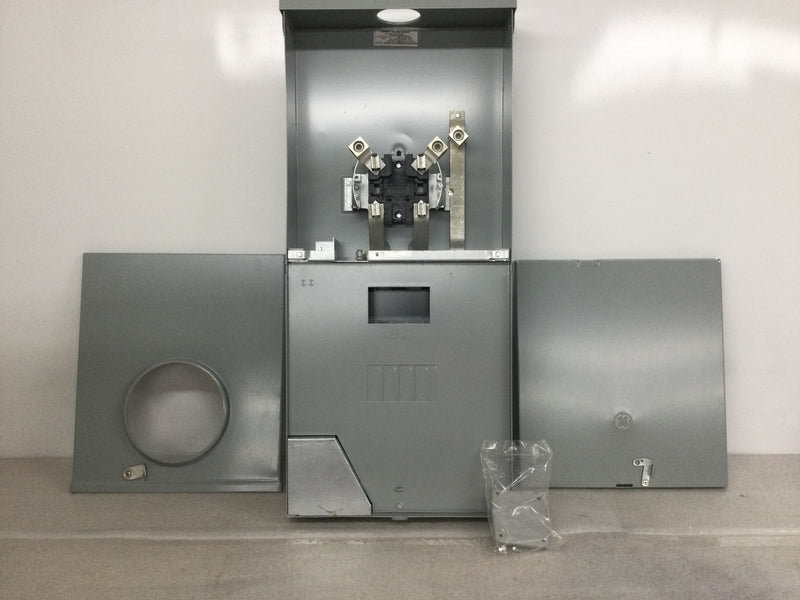 GE TSMR415CSCUGPP 150 Amp 4-Space 8-Circuit Combination Main Breaker Ready/Ringless Meter Socket Outdoor Load Center with Copper Buss