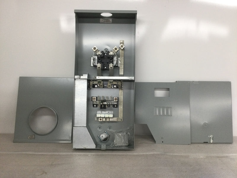 GE TSMR415CSCUGPP 150 Amp 4-Space 8-Circuit Combination Main Breaker Ready/Ringless Meter Socket Outdoor Load Center with Copper Buss