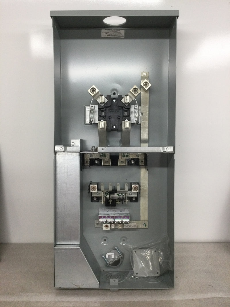 GE TSMR415CSCUGPP 150 Amp 4-Space 8-Circuit Combination Main Breaker Ready/Ringless Meter Socket Outdoor Load Center with Copper Buss