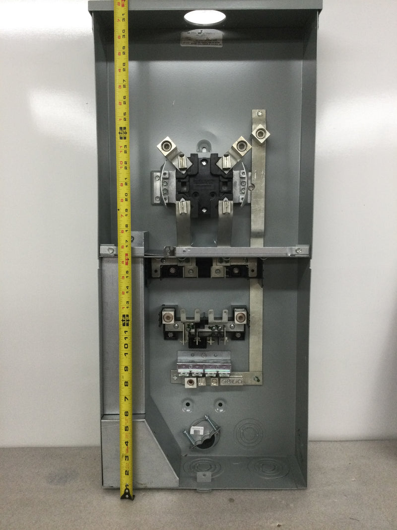 GE TSMR415CSCUGPP 150 Amp 4-Space 8-Circuit Combination Main Breaker Ready/Ringless Meter Socket Outdoor Load Center with Copper Buss