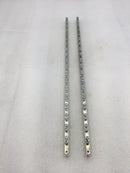 Unbranded 38 Position Ground Bar 4-14 AWG 1/4" W X 19.75" T - Set of 2