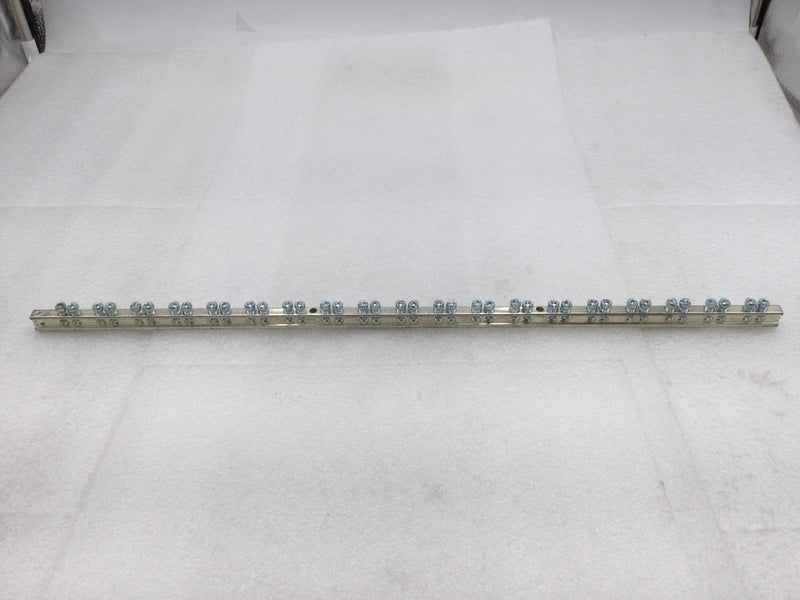 Unbranded 38 Position Ground Bar 4-14 AWG 1/4" W X 19.75" T - Set of 2